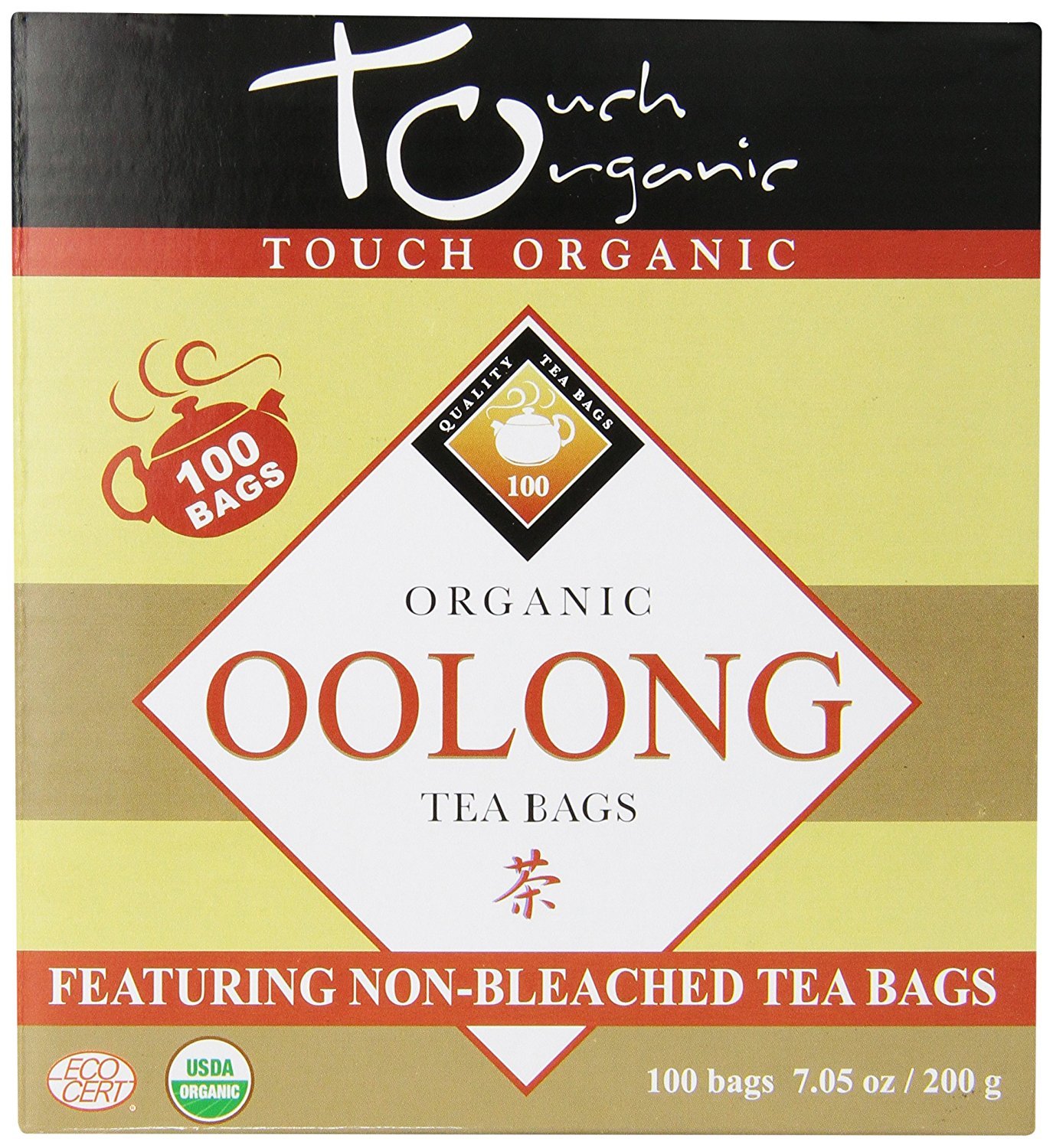 Amazon.com : Touch Organic Tea, Cube Oolong, 100 Count : Black